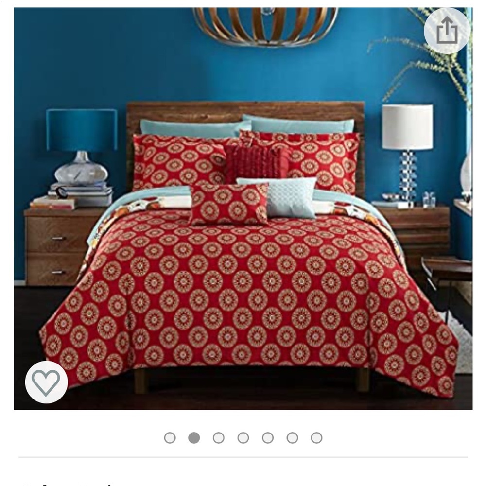 8 piece Reversible Bohemian comforter set